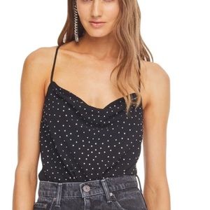 Astr the label bodysuit with rhinestones